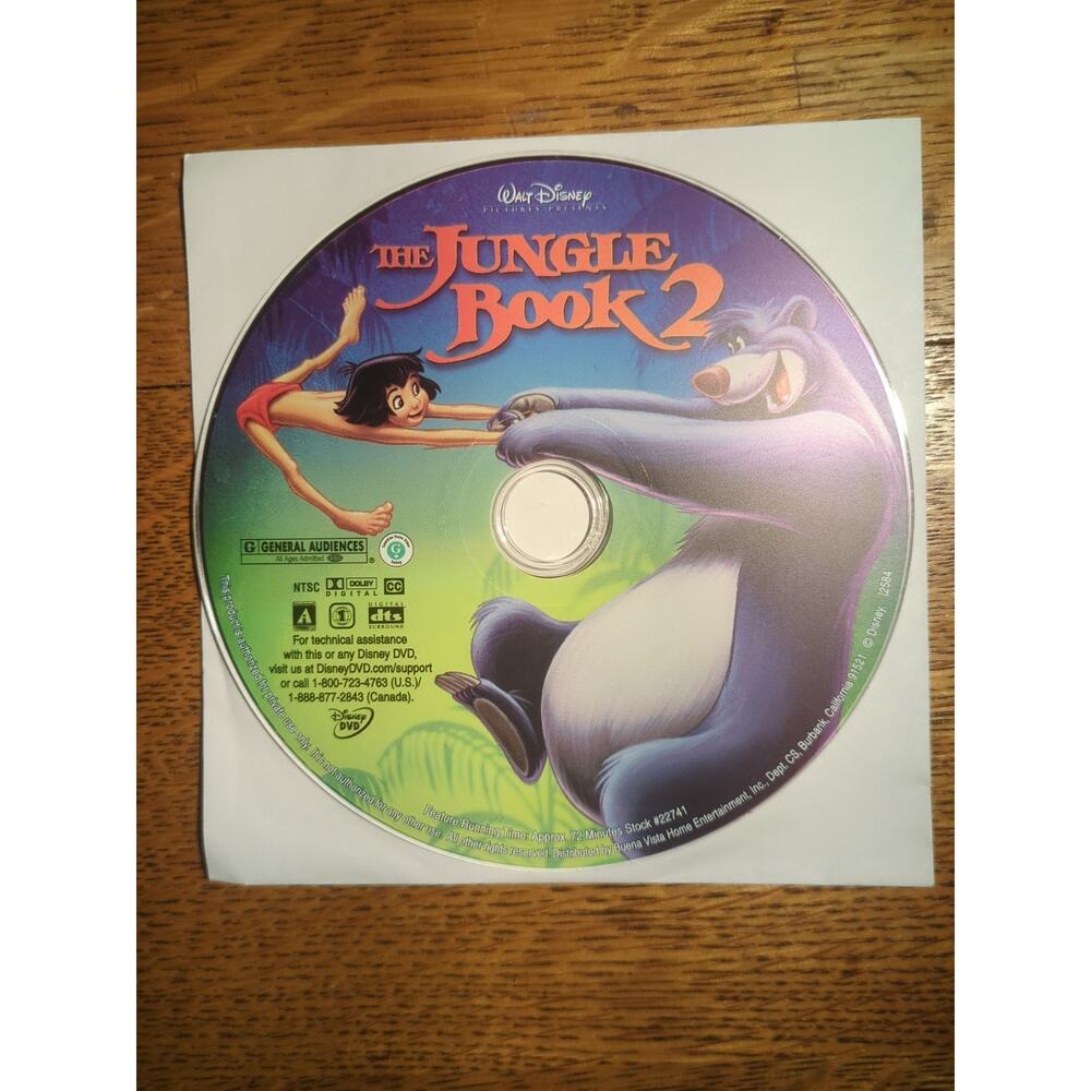 Jungle Book 2 DVD Disc Only